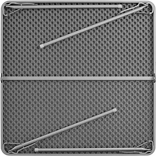 Cosco XL Fold-in-Half Card Table Four Leg Base - 4 Legs - 200 lb Capacity - 38.50" Table Top Width x 38.50" Table Top Depth - 29.50" Height - Gray - 1 Each (14036GRY1E)