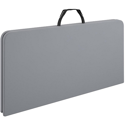 Cosco XL Fold-in-Half Card Table Four Leg Base - 4 Legs - 200 lb Capacity - 38.50" Table Top Width x 38.50" Table Top Depth - 29.50" Height - Gray - 1 Each (14036GRY1E)