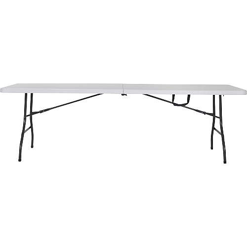 Cosco Fold-in-Half Blow Molded Table Rectangle Top - Four Leg Base - 4 Legs - 300 lb Capacity - 30" Table Top Width x 96" Table Top Depth - 29.25" Height - White - 1 Each (14778WSL1X)