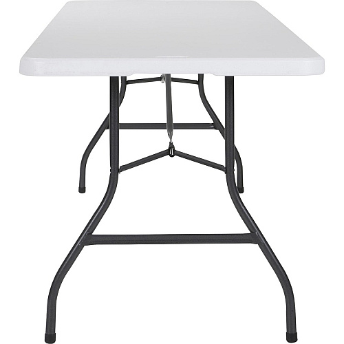Cosco Fold-in-Half Blow Molded Table Rectangle Top - Four Leg Base - 4 Legs - 300 lb Capacity - 30" Table Top Width x 96" Table Top Depth - 29.25" Height - White - 1 Each (14778WSL1X)