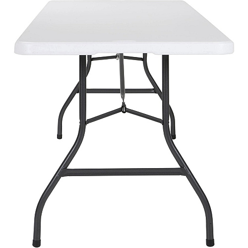 Cosco Fold-in-Half Blow Molded Table Rectangle Top - Four Leg Base - 4 Legs - 300 lb Capacity - 30" Table Top Width x 96" Table Top Depth - 29.25" Height - White - 1 Each (14778WSL1X)