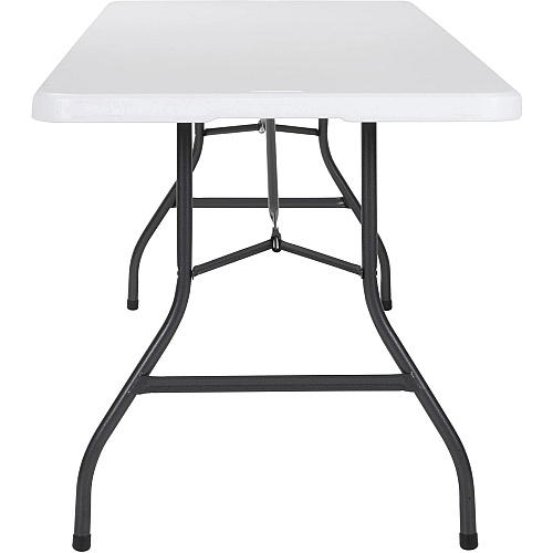 Cosco Fold-in-Half Blow Molded Table Rectangle Top - Four Leg Base - 4 Legs - 300 lb Capacity - 30" Table Top Width x 96" Table Top Depth - 29.25" Height - White - 1 Each (14778WSL1X)