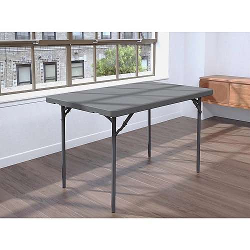 Dorel Zown Classic 48" Blow Mold Training Table 600 lb Capacity - 48" Table Top Width x 30" Table Top Depth - 29.25" Height - Gray - High-density Polyethylene (HDPE), Resin - 1 Each (60522SGY1E)