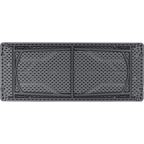 Dorel Zown Corner Blow Mold Large Folding Table 4 Legs - 800 lb Capacity - 72" Table Top Width x 30" Table Top Depth - 29.25" Height - Gray - High-density Polyethylene (HDPE), Resin - 1 Each (60526SGY1E)