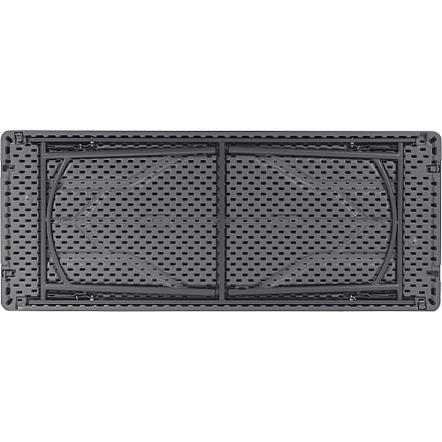 Dorel Zown Corner Blow Mold Large Folding Table 4 Legs - 800 lb Capacity - 72" Table Top Width x 30" Table Top Depth - 29.25" Height - Gray - High-density Polyethylene (HDPE), Resin - 1 Each (60526SGY1E)