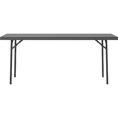 Dorel Zown Corner Blow Mold Large Folding Table 4 Legs - 800 lb Capacity - 72" Table Top Width x 30" Table Top Depth - 29.25" Height - Gray - High-density Polyethylene (HDPE), Resin - 1 Each (60526SGY1E)