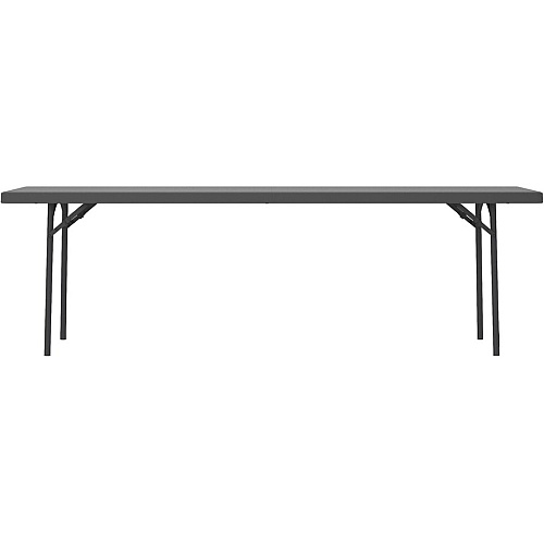 Dorel ZOWN 96" Commercial Blow Mold Folding Table 4 Legs - 1000 lb Capacity x 96" Table Top Width x 30" Table Top Depth - 29.30" Height - Gray - High-density Polyethylene (HDPE), Resin - 1 Each (60528SGY1E)