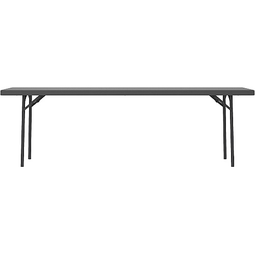 Dorel ZOWN 96" Commercial Blow Mold Folding Table 4 Legs - 1000 lb Capacity x 96" Table Top Width x 30" Table Top Depth - 29.30" Height - Gray - High-density Polyethylene (HDPE), Resin - 1 Each (60528SGY1E)