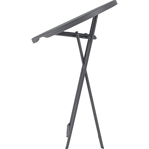 Dorel Zown Commercial Cocktail Folding Table Round Top - Four Leg Base - 4 Legs - 350 lb Capacity x 32" Table Top Diameter - 43.62" Height - Gray - High-density Polyethylene (HDPE), Resin - 1 Each (60436SGY1E)