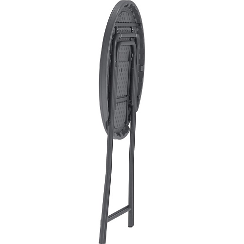 Dorel Zown Commercial Cocktail Folding Table Round Top - Four Leg Base - 4 Legs - 350 lb Capacity x 32" Table Top Diameter - 43.62" Height - Gray - High-density Polyethylene (HDPE), Resin - 1 Each (60436SGY1E)