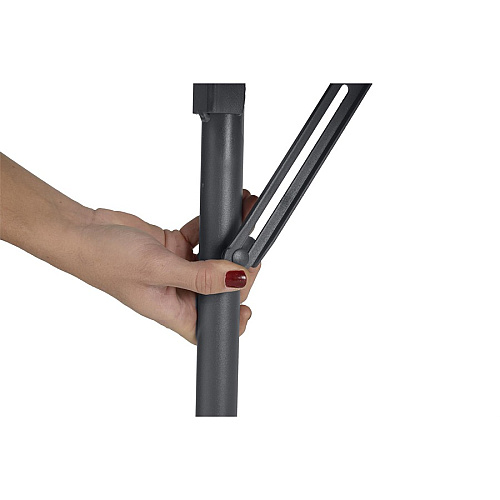 Dorel Zown Classic 24" Corner Blow Mold Fold Table Half Moon Top - 3 Legs - 200 lb Capacity - 29.50" Table Top Width x 29.20" Table Top Depth - 29.50" Height - Gray - High-density Polyethylene (HDPE), Resin - 2 / Carton (60523SGY2E)