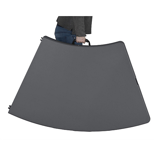Dorel Zown Moon Commercial Blow Mold Folding Table 5 Legs - 600 lb Capacity - 30" Table Top Width x 92.60" Table Top Depth - 29.25" Height - Gray - High-density Polyethylene (HDPE) - 1 Each (60527SGY1E)