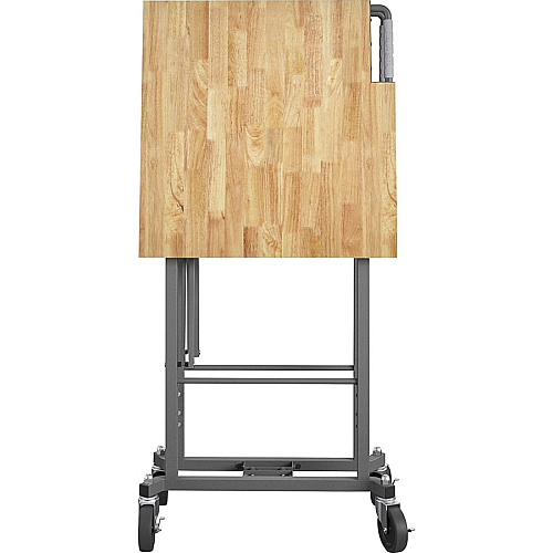 Cosco Smartfold Portable Work Desk Table Four Leg Base - 4 Legs - 400 lb Capacity - 14.50" Table Top Width x 25.51" Table Top Depth - 55.25" Height - Gray - Steel - Hardwood Top Material - 1 Each (66760DKG1E)