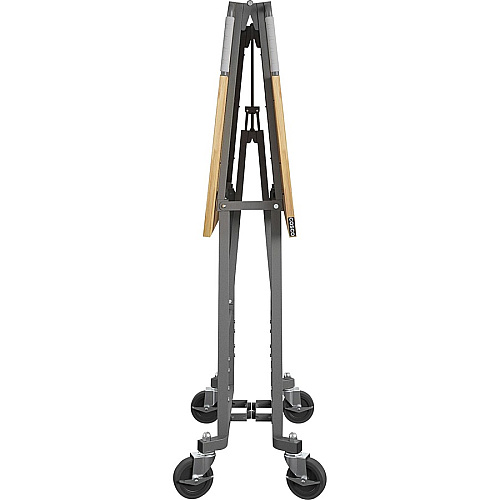 Cosco Smartfold Portable Work Desk Table Four Leg Base - 4 Legs - 400 lb Capacity - 14.50" Table Top Width x 25.51" Table Top Depth - 55.25" Height - Gray - Steel - Hardwood Top Material - 1 Each (66760DKG1E)