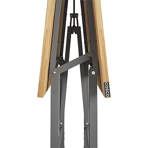 Cosco Smartfold Portable Work Desk Table Four Leg Base - 4 Legs - 400 lb Capacity - 14.50" Table Top Width x 25.51" Table Top Depth - 55.25" Height - Gray - Steel - Hardwood Top Material - 1 Each (66760DKG1E)