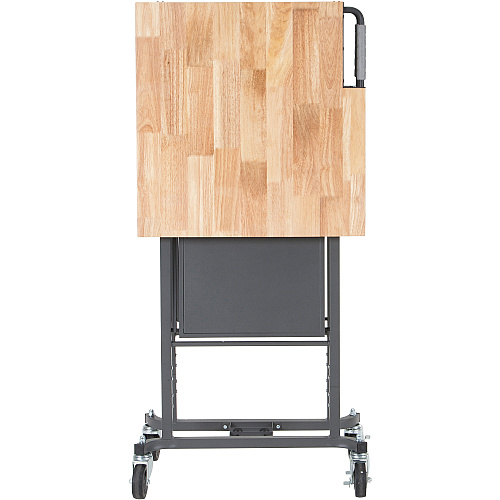 Cosco SmartFold Butcher Block Portable Workbench 400 lb Capacity - 52" Table Top Width x 34.80" Table Top Depth - 25.50" Height - Assembly Required - Gray - 1 Each (66765DKG1E)