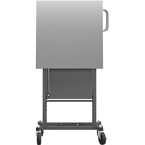 Cosco Commercial SmartFold Portable Workbench Four Leg Base - 4 Legs - 700 lb Capacity - 52" Table Top Width x 25.50" Table Top Depth - 34.70" Height - Assembly Required - Gray - Stainless Steel - Stainless Steel Top Material - 1 Each (66771DKG1E)