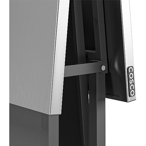 Cosco Commercial SmartFold Portable Workbench Four Leg Base - 4 Legs - 700 lb Capacity - 52" Table Top Width x 25.50" Table Top Depth - 34.70" Height - Assembly Required - Gray - Stainless Steel - Stainless Steel Top Material - 1 Each (66771DKG1E)