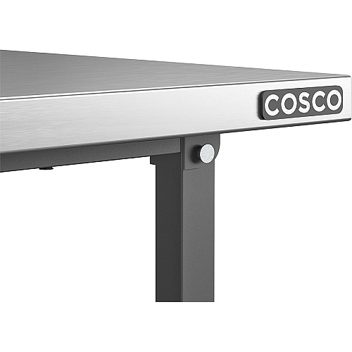 Cosco Commercial SmartFold Portable Workbench Four Leg Base - 4 Legs - 700 lb Capacity - 52" Table Top Width x 25.50" Table Top Depth - 34.70" Height - Assembly Required - Gray - Stainless Steel - Stainless Steel Top Material - 1 Each (66771DKG1E)