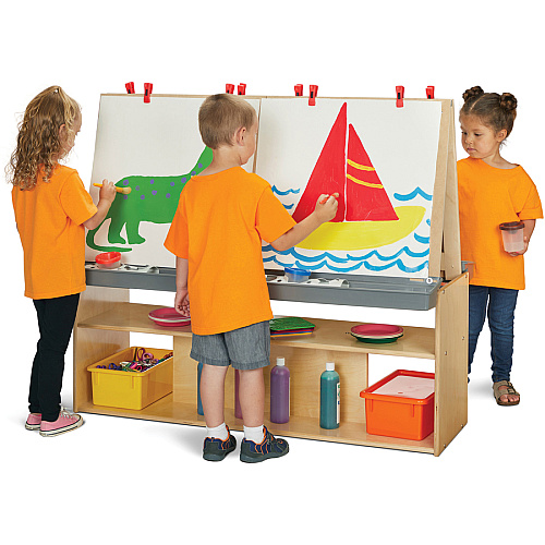 young Time 4 Station Art Center 42" Height x 48.5" Width x 23.5" Depth - Baltic - 1 Each (7093YT)