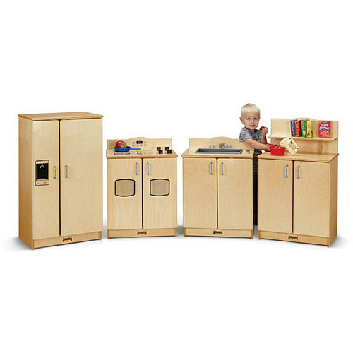 Rainbow Accents Culinary Creations Play Kitchen Cupboard 1 Each - Woodgrain, Chrome - Wood (2407JC)