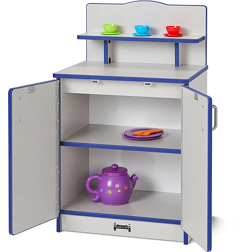 Rainbow Accents Culinary Creations Kitchen Cupboard - Blue 1 Each - Blue, Gray, Chrome - Wood (2407JCWW003)