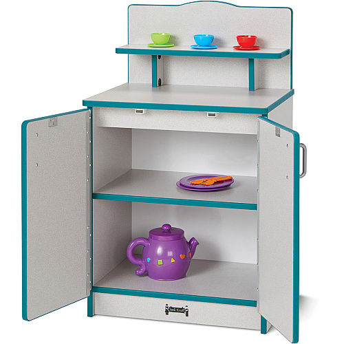 Rainbow Accents Culinary Creations Kitchen Cupboard - Teal 1 Each - Teal, Gray, Chrome - Wood (2407JCWW005)
