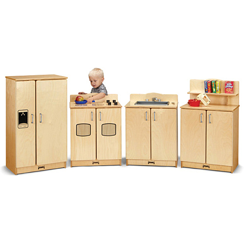 Jonti-Craft Culinary Creations Play Kitchen Refrigerator 1 Each - Woodgrain (2410JC)