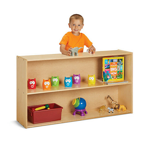 young Time Straight Shelf Storage Unit 2 Shelf(ves) - 26.50" Height x 48" Width x 12" Depth - Rounded Edge, Durable, Laminated, Easy to Clean, Rounded Corner - Baltic - Thermally Fused Laminate - 1 Each (7025YT)