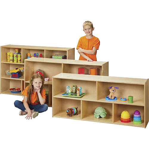 young Time 3-Shelf Storage Unit 5 Compartment(s) - 2 Shelf(ves) - 26.50" Height x 48" Width x 12" Depth - Rounded Corner, Eco-friendly, UV Resistant, Durable, Easy to Clean, Moisture Resistant - Baltic - Hardboard, Laminate - 1 Each (7143YT)