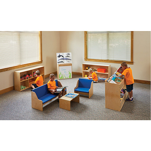 young Time 3-Shelf Storage Unit 5 Compartment(s) - 2 Shelf(ves) - 26.50" Height x 48" Width x 12" Depth - Rounded Corner, Eco-friendly, UV Resistant, Durable, Easy to Clean, Moisture Resistant - Baltic - Hardboard, Laminate - 1 Each (7143YT)