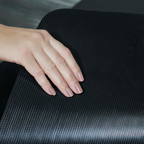 ES ROBBINS Game Zone Chair Mat Medium Pile Carpet, Hard Floor - 46" Length x 42" Width - Hexagon - Vinyl - Black - 1 Each (121562)