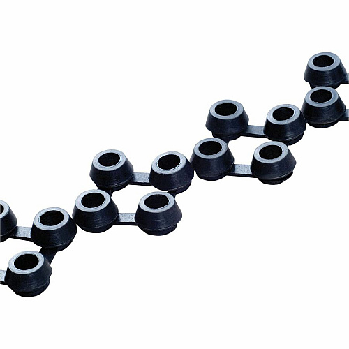 Floortex Doortex&reg; Octomat Connectors for Doortex All-Weather Octomats - Pack of 10 x 4" Width x 2" Depth - Black - Plastic - 1 Each (FB4OCTOCON)