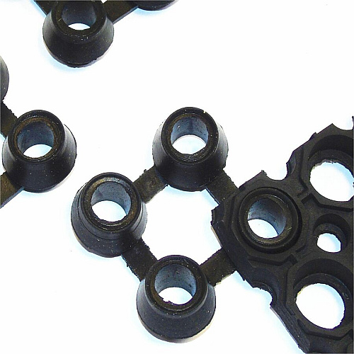 Floortex Doortex&reg; Octomat Connectors for Doortex All-Weather Octomats - Pack of 10 x 4" Width x 2" Depth - Black - Plastic - 1 Each (FB4OCTOCON)