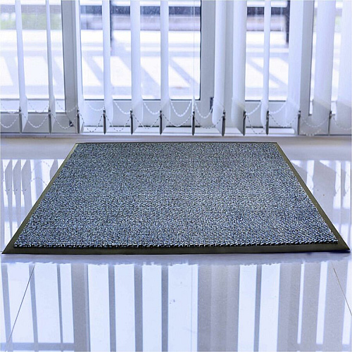 Floortex Doortex Advantagemat Blue Door Mat - 24" x 36" 36" Length x 24" Width x 0.250" Depth x 0.250" Thickness - Rectangular - Polypropylene, Vinyl - Blue - 1 Each - TAA Compliant (FR46090DCBLV)