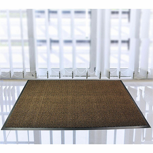Floortex Doortex Advantagemat Brown Door Mat - 24" x 36" 36" Length x 24" Width x 0.250" Depth x 0.250" Thickness - Rectangular - Polypropylene, Vinyl - Brown - 1 Each - TAA Compliant (FR46090DCBR)