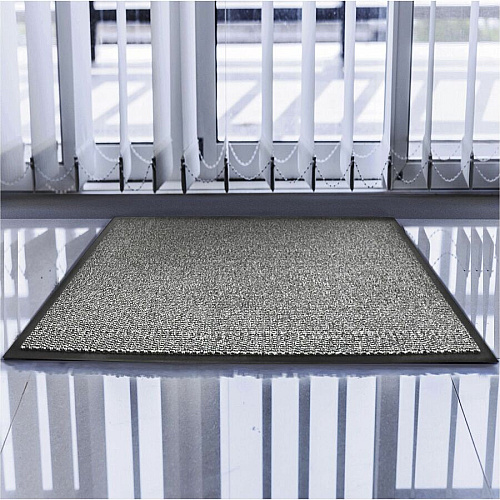 Floortex Doortex Advantagemat Gray Door Mat - 24" x 36" 36" Length x 24" Width x 0.250" Depth x 0.250" Thickness - Rectangular - Polypropylene, Vinyl - Gray - 1 Each - TAA Compliant (FR46090DCBWV)