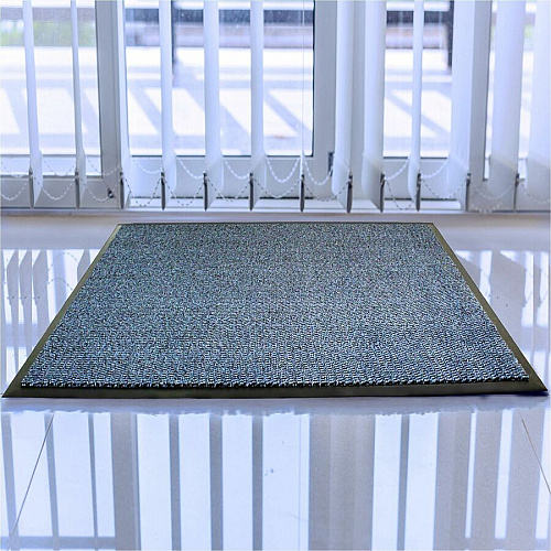 Floortex Doortex Advantagemat Blue Door Mat - 32" x 48" 48" Length x 32" Width x 0.250" Depth x 0.250" Thickness - Rectangular - Polypropylene, Vinyl - Blue - 1 Each - TAA Compliant (FR48120DCBLV)