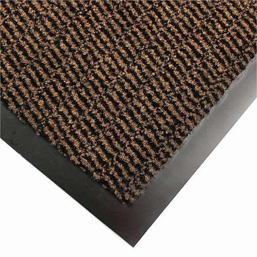 Floortex Doortex Advantagemat Brown Door Mat - 32" x 48" 48" Length x 32" Width x 0.250" Depth x 0.250" Thickness - Rectangular - Polypropylene, Vinyl - Brown - 1 Each - TAA Compliant (FR48120DCBR)