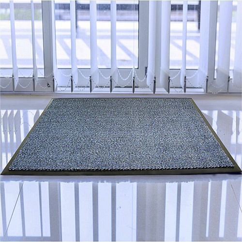 Floortex Doortex&reg; Advantagemat Blue Door Mat - 48" x 70" 70" Length x 48" Width x 0.250" Depth x 0.250" Thickness - Rectangular - Polypropylene, Vinyl - Blue - 1 Each - TAA Compliant (FR49180DCBLV)