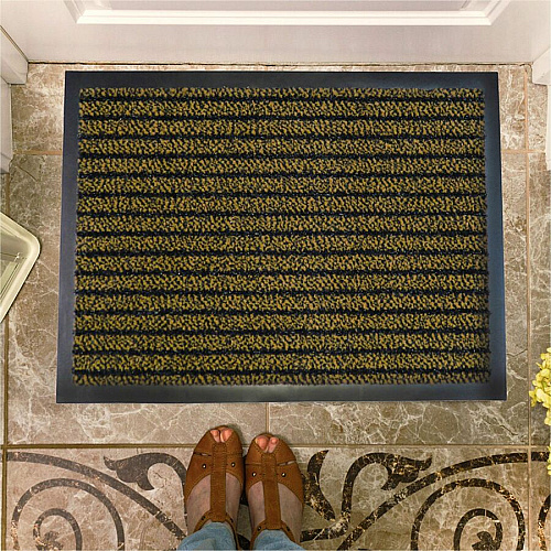 Floortex Doortex&reg; Ultimat Brown Door Mat - 32" x 48" 48" Length x 32" Width x 0.250" Depth x 0.250" Thickness - Rectangular - Polypropylene, Fiber, Vinyl - Brown - 1 Each - TAA Compliant (FR43248ULTBR)