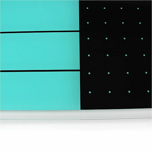 Floortex Cleartex Glacier Teal & Black Plan & Grid Glass Dry-Erase Board - 14" x 14" 14" (1.2 ft) Width x 14" (1.2 ft) Height - Light Teal Tempered Glass Surface - Square - Magnetic - Magnetic, Smooth Writing, Ghost Resistant, Stain Resistan (FCVGM1414TP)