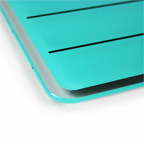 Floortex Cleartex Glacier Teal & Black Plan & Grid Glass Dry-Erase Board - 14" x 14" 14" (1.2 ft) Width x 14" (1.2 ft) Height - Light Teal Tempered Glass Surface - Square - Magnetic - Magnetic, Smooth Writing, Ghost Resistant, Stain Resistan (FCVGM1414TP)
