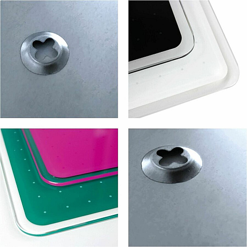 Floortex Cleartex Glacier Teal & Black Plan & Grid Glass Dry-Erase Board - 14" x 14" 14" (1.2 ft) Width x 14" (1.2 ft) Height - Light Teal Tempered Glass Surface - Square - Magnetic - Magnetic, Smooth Writing, Ghost Resistant, Stain Resistan (FCVGM1414TP)