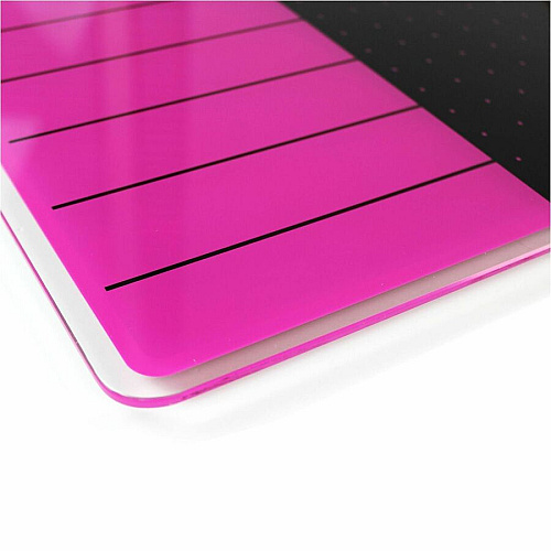 Floortex Viztex&reg; Glacier Violet & Black Plan & Grid Glass Dry-Erase Board - 14" x 14" 14" (1.2 ft) Width x 14" (1.2 ft) Height - Violet Tempered Glass Surface - Square - Magnetic - Magnetic, Smooth Writing, Ghost Resistant, Stain Resista (FCVGM1414VP)