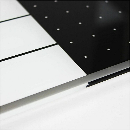 Floortex Viztex&reg; Glacier White & Black Plan & Grid Glass Dry-Erase Board - 14" x 14" 14" (1.2 ft) Width x 14" (1.2 ft) Height - White Tempered Glass Surface - Square - Magnetic - Magnetic, Smooth Writing, Ghost Resistant, Stain Resistant (FCVGM1414WP)