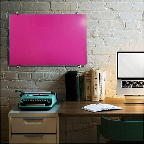 Floortex Viztex&reg; Glacier Violet Multi-Purpose Grid Glass Dry-Erase Board 30" x 40" 30" (2.5 ft) Width x 40" (3.3 ft) Height - Violet Tempered Glass Surface - Rectangle - Magnetic - Magnetic, Smooth Writing, Ghost Resistant, Stain Resista (FCVGM3040VG)