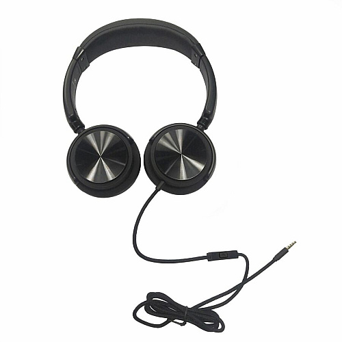 Compucessory Tangle-free Headset with Mic Stereo - Wired - Binaural - Black (15165)