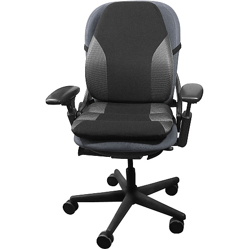 Kantek Memory Foam Seat Cushion Memory Foam, Fabric, Rubber - Ergonomic Design, Comfortable, Washable, Easy to Clean - Black, Gray - 1 Each (LS365)