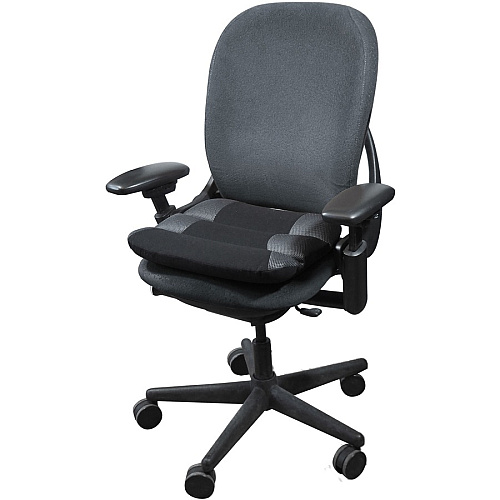 Kantek Memory Foam Seat Cushion Memory Foam, Fabric, Rubber - Ergonomic Design, Comfortable, Washable, Easy to Clean - Black, Gray - 1 Each (LS365)